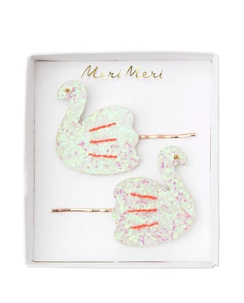 Meri Meri Neon Swan Hair Slides 3 Meri Meri Neon Swan Hair Slides