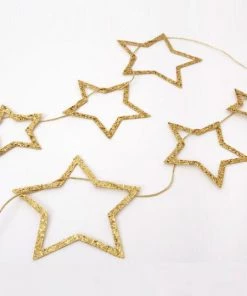 Meri Meri Gold Star Glitter Mini Garland