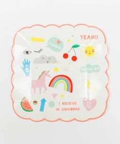 Meri Meri Rainbow Unicorn Paper Plate