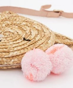 Meri Meri Cat Cross Body Straw Bag