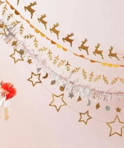 Meri Meri Gold Star Glitter Mini Garland