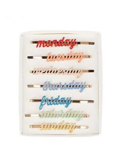 Meri Meri Enamel Weekday Hair Slides