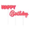 Meri Meri Happy Birthday Pink Acrylic Toppers Set Of 2
