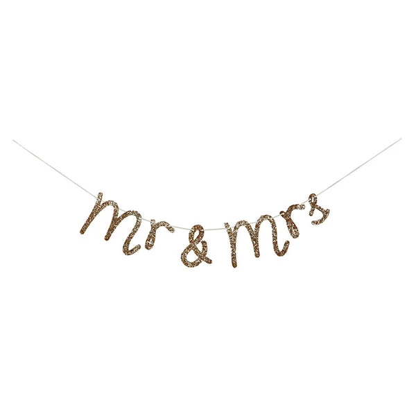 Meri Meri Mr And Mrs Gold Garland 3 Meri Meri Mr And Mrs Gold Garland
