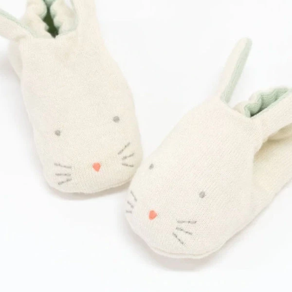 Meri Meri Mint Bunny Baby Booties 6 Meri Meri Mint Bunny Baby Booties
