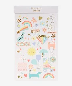 Meri Meri Summer Icon Tattoo Sheets (set Of 2 Sheets)