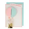 Meri Meri Honeycomb Airballon Hanging Card Happy Birthday