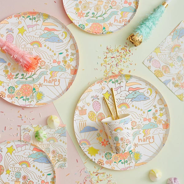 Meri Meri Happy Doodle Dinner Plates 3 Meri Meri Happy Doodle Dinner Plates