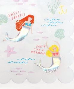 Meri Meri Lets Be Mermaids Large Napkins 8 Meri Meri Lets Be Mermaids Large Napkins