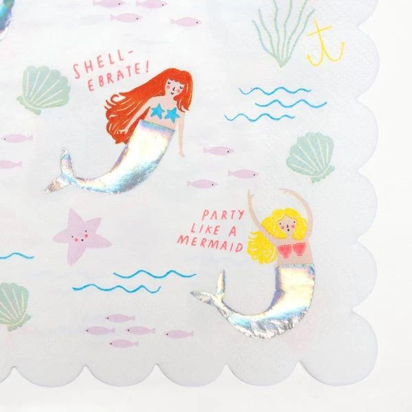 Meri Meri Lets Be Mermaids Large Napkins 5 Meri Meri Lets Be Mermaids Large Napkins