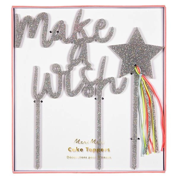 Meri Meri Make A Wish Acrylic Cake Toppers 3 Meri Meri Make A Wish Acrylic Cake Toppers
