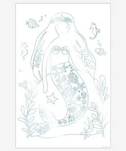 Meri Meri Mermaid Colouring Posters (set Of 2)