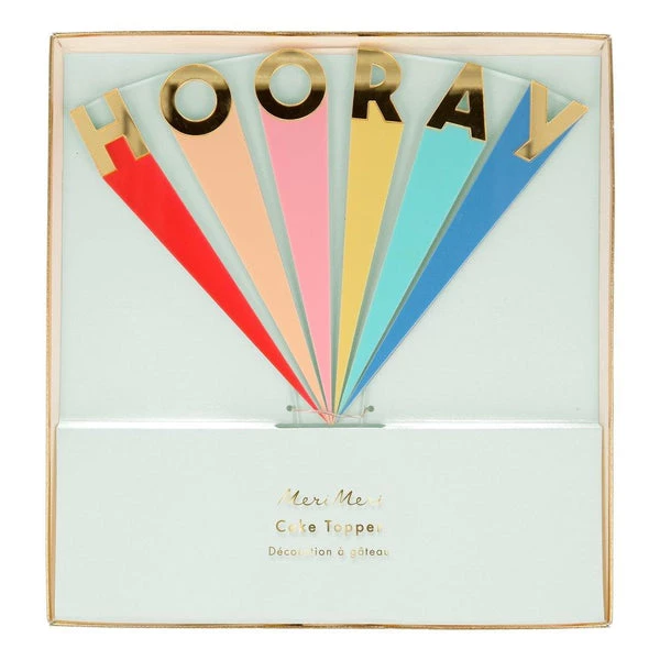 Meri Meri Hooray Acrylic Cake Topper 3 Meri Meri Hooray Acrylic Cake Topper