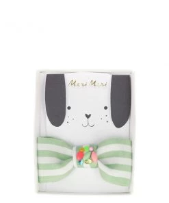 Meri Meri Blue Stripe Bow Hair Clip