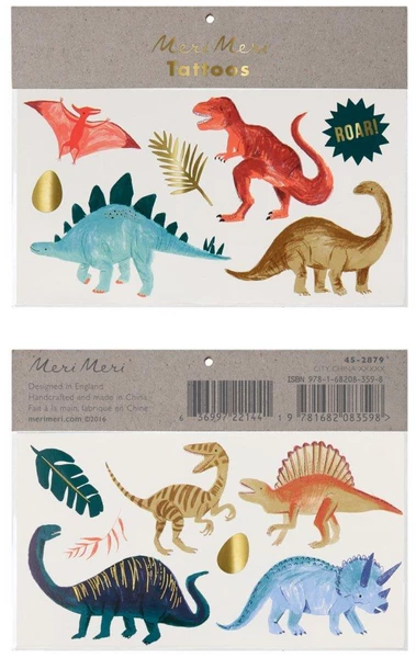 Meri Meri Dinosaur Kingdom Large Tattoos 3 Meri Meri Dinosaur Kingdom Large Tattoos