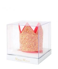 Meri Meri Mini Gold Glitter Crown Hair Clip