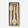 Meri Meri Gold Wooden Cutlery Set