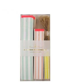 Meri Meri Pastel & Neon Stripe Pinwheel Decorations