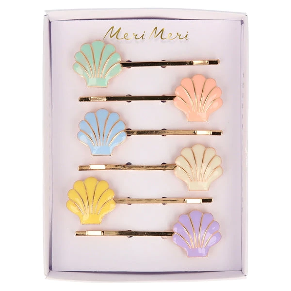 Meri Meri Enamel Shell Hair Slides 3 Meri Meri Enamel Shell Hair Slides