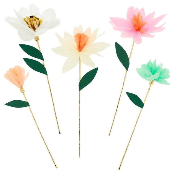 Meri Meri Flower Garden Decorative Sticks 3 Meri Meri Flower Garden Decorative Sticks