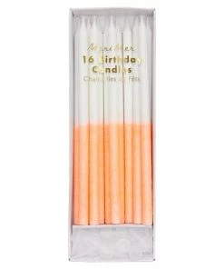 Meri Meri Coral Glitter Dipped Candles