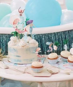 Meri Meri Set of 24 Toppers Mermaid Cupcake Kit