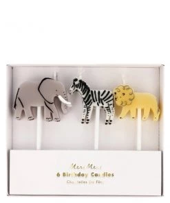 Meri Meri Safari Animal Candles Set Of 6