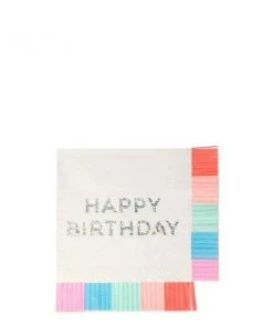 Meri Meri Birthday Fringed Small Napkins By