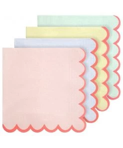 Meri Meri Pastel Neon Edge Large Napkins