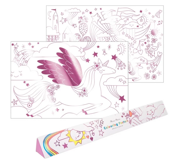 Meri Meri Unicorn Colouring Posters 3 Meri Meri Unicorn Colouring Posters