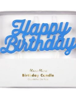 Meri Meri Blue Happy Birthday Candle