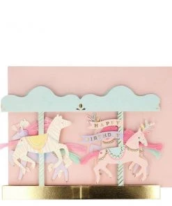 Meri Meri Carousel Stand Up Happy Birthday Card