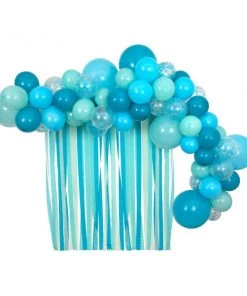 Meri Meri Blue Balloons & Streamers Kit Set Of 52 Balloons
