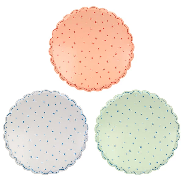 Meri Meri Star Pattern Dinner Plates L 3 Meri Meri Star Pattern Dinner Plates L