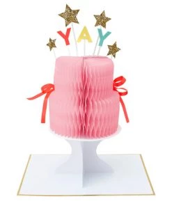 Meri Meri Yay Cake Stand-up Card
