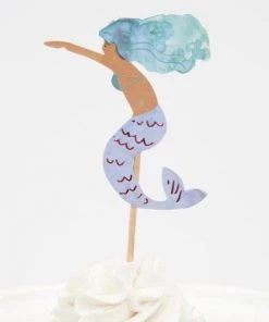 Meri Meri Set of 24 Toppers Mermaid Cupcake Kit