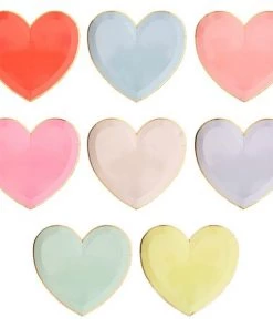 Meri Meri Palette Heart Plates L
