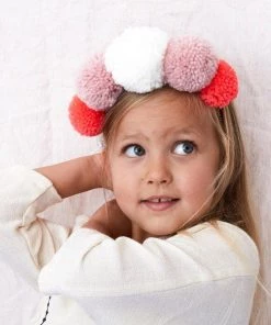 Meri Meri Pom Pom Pink Head Band - Crown