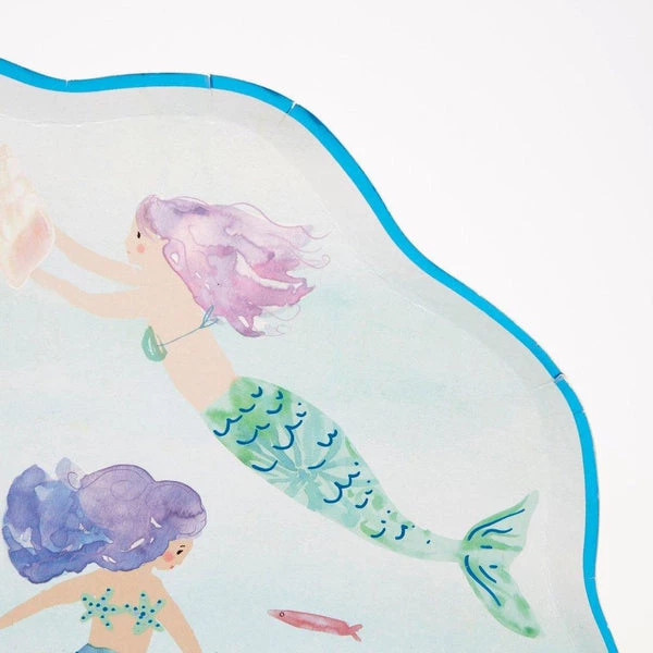 Meri Meri Mermaids Swimming Plates Set Of 8 4 Meri Meri Mermaids Swimming Plates Set Of 8