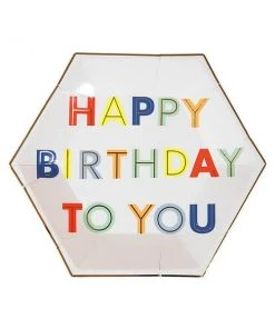 Meri Meri Happy Birthday To You Plates Large