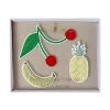 Meri Meri Embroidered Fruit Brooches 2 Meri Meri Embroidered Fruit Brooches
