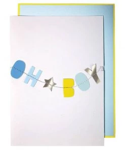 Meri Meri Oh Boy Garland New Baby Card