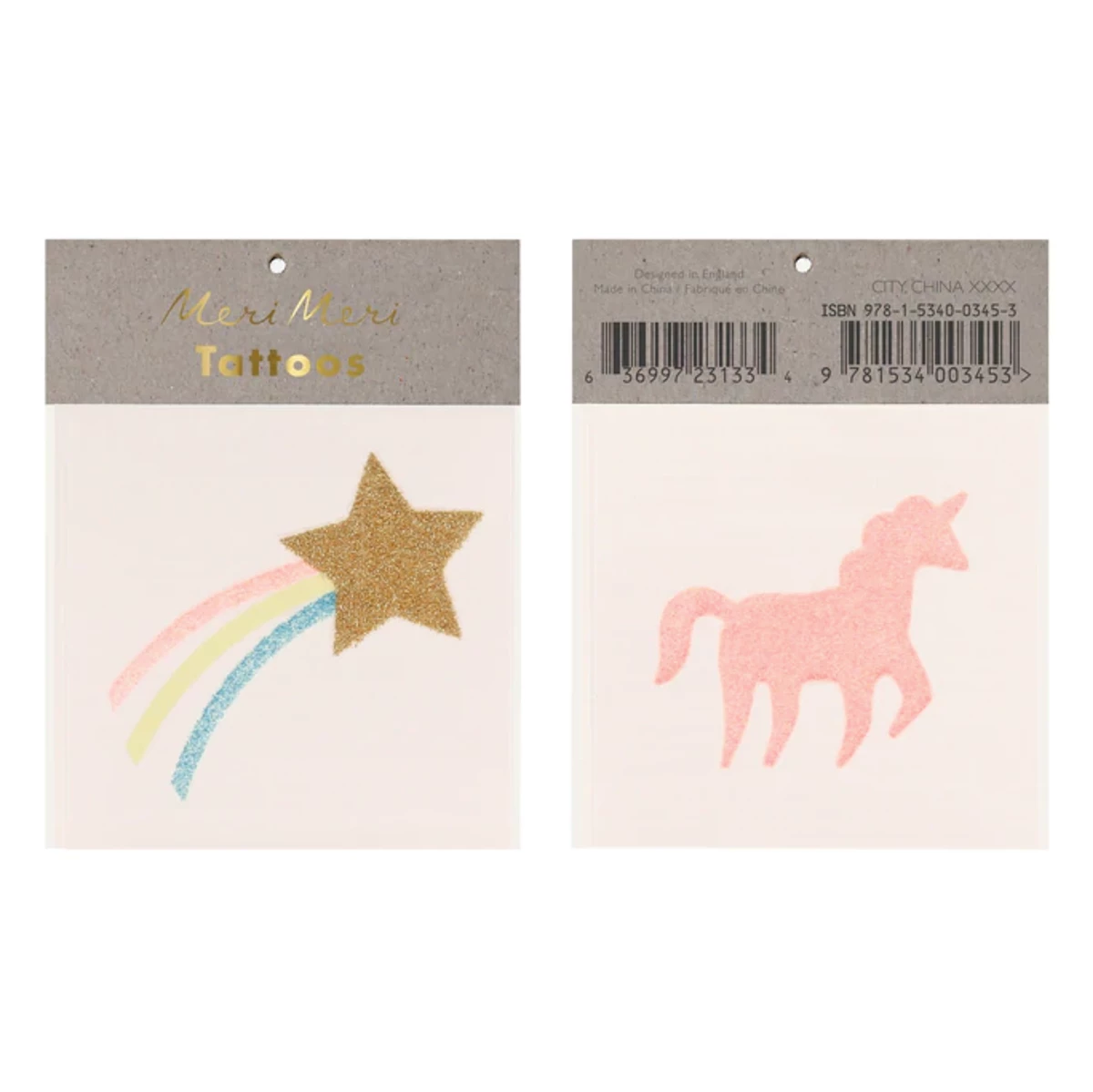 Meri Meri Meri Meri Small Tattoos - Star & Unicorn 3 Meri Meri Meri Meri Small Tattoos - Star & Unicorn