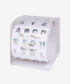 Meri Meri Mini Sparkly Silver Foil Alphabet Stickers (set Of 500)