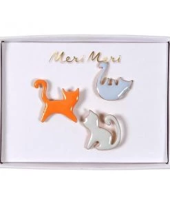 Meri Meri Cat Enamel Pins Pack Of 3