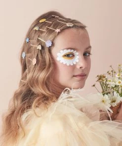 Meri Meri Enamel Shell Hair Slides (x 6)