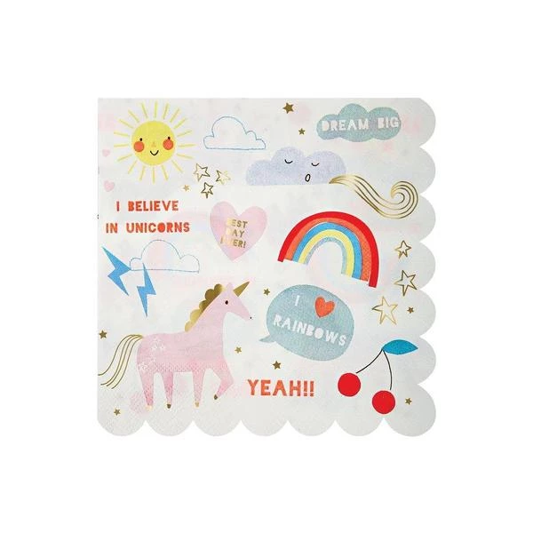 Meri Meri I Believe In Unicorns Large Napkins 3 Meri Meri I Believe In Unicorns Large Napkins