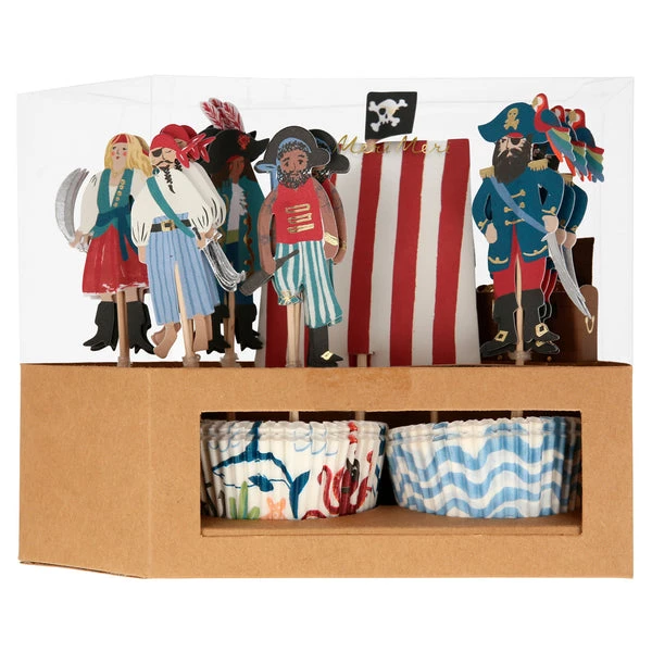 Meri Meri Pirate Ship Cupcake Kit 3 Meri Meri Pirate Ship Cupcake Kit