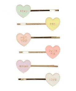 Meri Meri Love Hearts Enamel Hair Slides