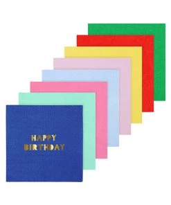 Meri Meri Happy Birthday Small Napkin